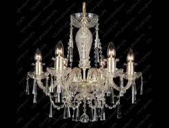 Glass LPS Stylowe Lampy Wiszące|Lampy Kryształowe Wiszące<L11 009/06/3-K; GOLD, lip. - - kryształowy żyrandol