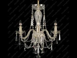 Glass LPS Stylowe Lampy Wiszące|Lampy Kryształowe Wiszące<L11 009/03/3-K; GOLD, lip. - - kryształowy żyrandol