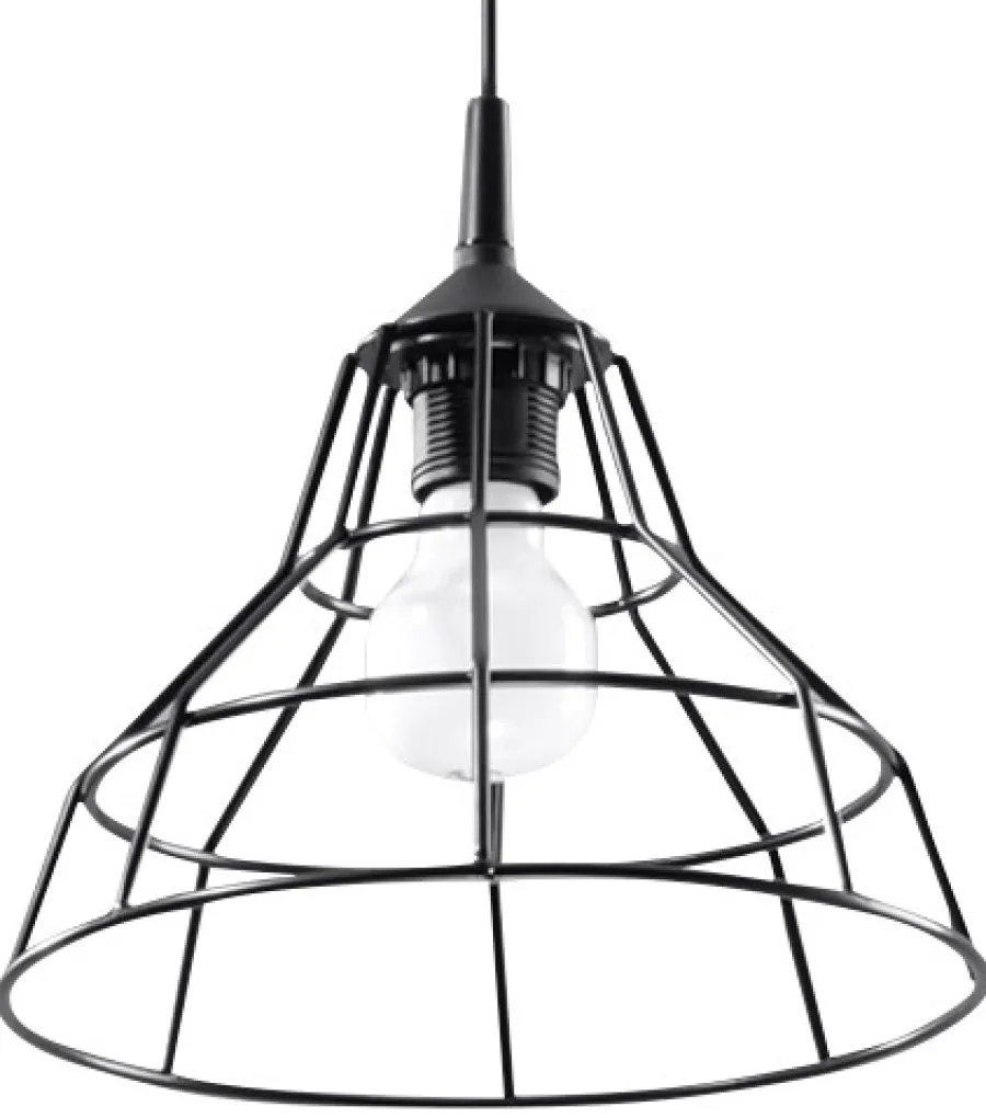 SOLLUX LIGHTING Lampy Do Salonu, Oświetlenie Salonu|Lampy Do Sypialni, Oświetlenie Do Sypialni<Lampa Wisząca ANATA Czarna - Sollux Czarny