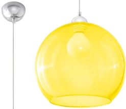 SOLLUX LIGHTING Lampy Do Pokoju Dziecięcego, Oświetlenie Dla Dzieci|Żyrandole<Lampa Wisząca BALL Żółta - Sollux Żołty