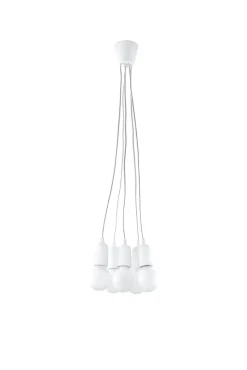 SOLLUX LIGHTING Żyrandole|Lampy Do Salonu, Oświetlenie Salonu<Lampa wisząca DIEGO 5 biała - Sollux biały