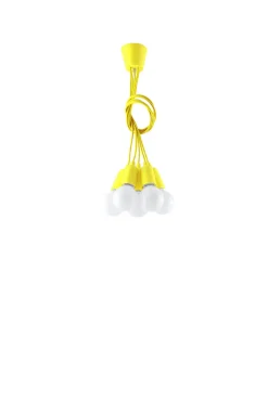 SOLLUX LIGHTING Żyrandole|Lampy Młodzieżowe<Lampa wisząca DIEGO 5 żółta - Sollux Żółty