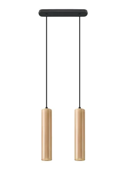 SOLLUX LIGHTING Żyrandole|Lampy Do Salonu, Oświetlenie Salonu<Lampa wisząca LINO 2 - Sollux Czarny, naturalne drewno