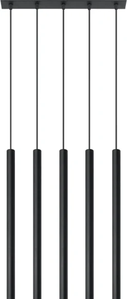 SOLLUX LIGHTING Żyrandole|Lampy Do Salonu, Oświetlenie Salonu<Lampa Wisząca PASTELO 5 Czarna - Sollux Czarny