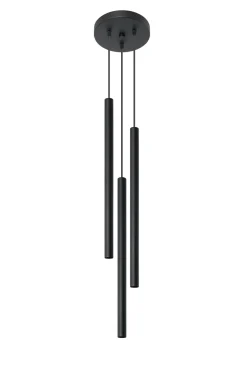 SOLLUX LIGHTING Żyrandole|Lampy Do Salonu, Oświetlenie Salonu<Lampa Wisząca PASTELO 3P Czarna - Sollux Czarny
