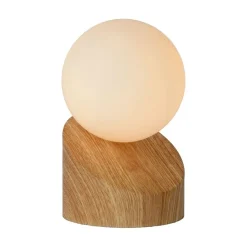 Lucide Lampki Na Biurko, Oświetlenie Biurkowe|Lampy Do Salonu, Oświetlenie Salonu<Len Ø10 drewno - - lampa biurkowa