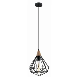 Italux Lampy Drewniane|Żyrandole<Maelle 15 Black - - lampa wisząca