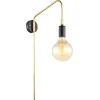 Italux Kinkiety I Lampy Na Ścianę<Malene Black-Gold - - kinkiet