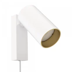Nowodvorski Kinkiety I Lampy Na Ścianę|Lampy Biurowe, Oświetlenie Do Biura<Mono White-Gold - - kinkiet z kablem