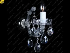 Glass LPS Kinkiety Stylowe|Kinkiety Kryształowe<N24 001/01/1; F cut, Ni - - kinkiet kryształowy