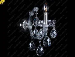 Glass LPS Kinkiety Stylowe|Kinkiety Kryształowe<N24 001/01/1; F cut, SILVER - - kinkiet kryształowy