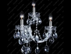 Glass LPS Kinkiety Stylowe|Kinkiety Kryształowe<N24 001/03/1; SILVER - - kinkiet kryształowy