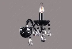 Glass LPS Kinkiety Stylowe|Kinkiety Kryształowe<N21 808/01/1-A, 6 black; F black, Ni - - kinkiet kryształowy