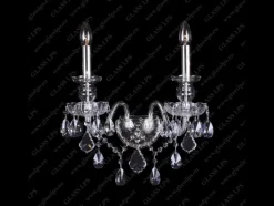 Glass LPS Kinkiety Stylowe|Kinkiety Kryształowe<N21 892/02/1-A, 2; SILVER - - kinkiet kryształowy