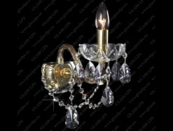 Glass LPS Kinkiety Stylowe|Kinkiety Kryształowe<N21 801/01/1-A; GOLD - - kinkiet kryształowy