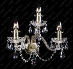 Glass LPS Kinkiety Stylowe|Kinkiety Kryształowe<N21 009/03/1-A; GOLD, lip. - - kinkiet kryształowy