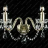 Glass LPS Kinkiety Stylowe|Kinkiety Kryształowe<N21 009/02/1-A; GOLD, lip. - - kinkiet kryształowy
