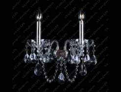 Glass LPS Kinkiety Stylowe|Kinkiety Kryształowe<N21 918/02/1-A; SILVER - - kinkiet kryształowy
