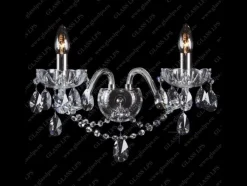 Glass LPS Kinkiety Stylowe|Kinkiety Kryształowe<N21 801/02/1-A; SILVER - - kinkiet kryształowy