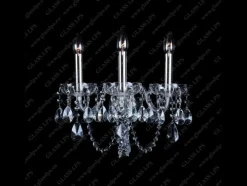 Glass LPS Kinkiety Stylowe|Kinkiety Kryształowe<N21 918/03/1-A; SILVER - - kinkiet kryształowy