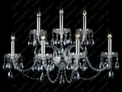 Glass LPS Kinkiety Stylowe|Kinkiety Kryształowe<N21 918/07/1-A; SILVER - - kinkiet kryształowy