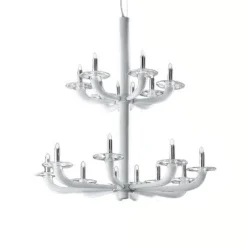 De Majo Żyrandole|Wiszące Ekskluzywne<Natural Ø80 biały - - lampa sufitowa 18-ramienna białyNapięcie: 230V