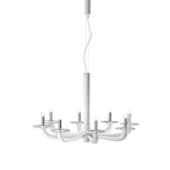 De Majo Żyrandole|Wiszące Ekskluzywne<Natural Ø70 biały - - lampa sufitowa 8-ramienna białyNapięcie: 230V