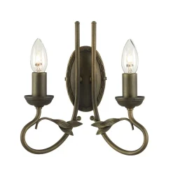 Elstead Lighting Kinkiety I Lampy Na Ścianę|Lampy Do Salonu, Oświetlenie Salonu<Olivia Black And Gold - - kinkiet podwójny