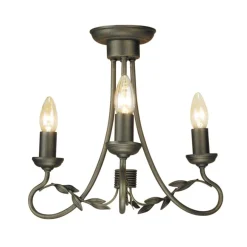 Elstead Lighting Plafony Sufitowe I Ścienne|Lampy Do Salonu, Oświetlenie Salonu<Olivia Black And Gold - - lampa sufitowa 3-ramienna