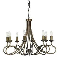 Elstead Lighting Żyrandole|Lampy Wiszące Klasyczne<Olivia Black And Gold - - lampa wisząca 8-ramienna
