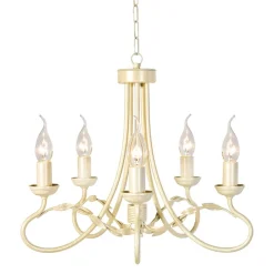 Elstead Lighting Żyrandole|Lampy Wiszące Klasyczne<Olivia Ivory Gold - - lampa wisząca 5-ramienna