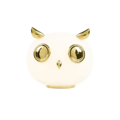 Moooi Lampki Na Biurko, Oświetlenie Biurkowe|Biurkowe Ekskluzywne<Pet Lights - Uhuh (Chouette) H21 biel, złoty - - lampa biurkowa biel, złotyNapięcie: 230V