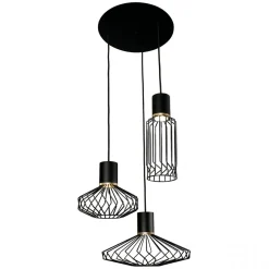 Nowodvorski Żyrandole|Lampy Do Salonu, Oświetlenie Salonu<Pico Black-Gold III 8863 - - lampa wisząca nowoczesna