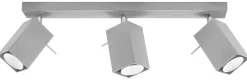 SOLLUX LIGHTING Plafony Sufitowe I Ścienne|Lampy Do Sypialni, Oświetlenie Do Sypialni<Plafon MERIDA 3 - Sollux Szary