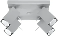 SOLLUX LIGHTING Plafony Sufitowe I Ścienne|Lampy Do Sypialni, Oświetlenie Do Sypialni<Plafon MERIDA 4 - Sollux Szary