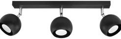 SOLLUX LIGHTING Plafony Sufitowe I Ścienne|Lampy Młodzieżowe<Plafon OCULARE 3 - Sollux Czarny