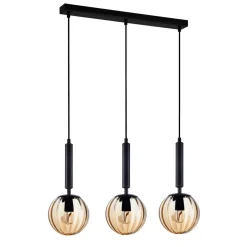 Italux Żyrandole|Nowoczesne Lampy Wiszące<Ravena III black/amber - - lampa wisząca nowoczesna