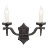 Elstead Lighting Kinkiety I Lampy Na Ścianę|Lampy Do Salonu, Oświetlenie Salonu<Rectory Black - - kinkiet podwójny