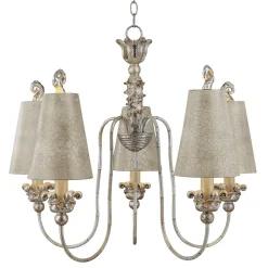 Elstead Lighting Żyrandole|Lampy Wiszące Klasyczne<Remi Silver - Cream - - lampa wisząca klasyczna