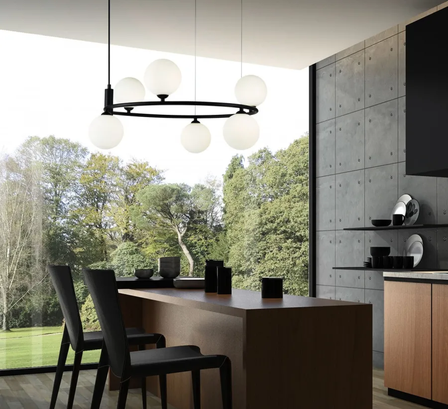 Maytoni Żyrandole|Lampy Do Salonu, Oświetlenie Salonu<Ring Black 6 - - żyrandol nowoczesny
