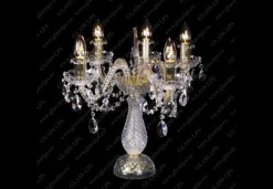 Glass LPS Lampy Biurkowe Stylowe|Lampy Biurkowe Kryształowe<S31 009/05/1-A; GOLD, lip. - - kryształowa lampa biurkowa