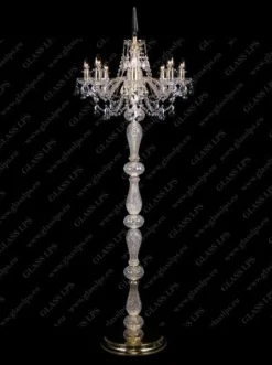Glass LPS Lampy Stojące I Podłogowe|Lampy Stojące Klasyczne<S41 009/08/1-A, GOLD, lip. - - lampa stojąca kryształowa