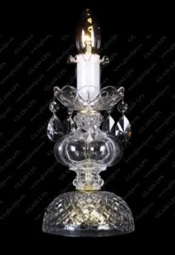 Glass LPS Lampy Biurkowe Stylowe|Lampy Biurkowe Kryształowe<S31 009/01/1-A; lip. - - kryształowa lampa biurkowa