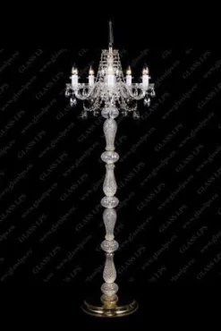 Glass LPS Lampy Stojące I Podłogowe|Stylowe Lampy Podłogowe<S41 009/05/1-A; lip. - - lampa stojąca kryształowa