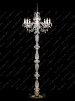 Glass LPS Lampy Stojące I Podłogowe|Stylowe Lampy Podłogowe<S41 009/08/1-A; lip. - - lampa stojąca kryształowa