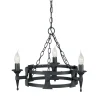 Elstead Lighting Żyrandole|Lampy Wiszące Klasyczne<Saxon Black Ø52 - - lampa wisząca