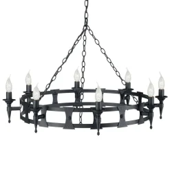 Elstead Lighting Żyrandole|Lampy Wiszące Klasyczne<Saxon Black Ø90 - - lampa wisząca