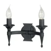 Elstead Lighting Kinkiety I Lampy Na Ścianę|Lampy Do Salonu, Oświetlenie Salonu<Saxon Black - - kinkiet podwójny
