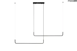 Moosee Żyrandole<Shape Duo 120 Czarna - - lampa wisząca
