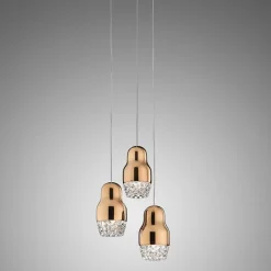 Axo Light Żyrandole|Wiszące Ekskluzywne<SP Fedora 3 złoty - - lampa wisząca